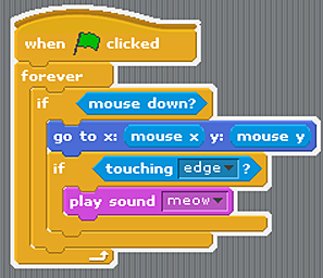 The ([v] of [sprite v]) sensing block when altered causes all scripts to  bunch together - Discuss Scratch