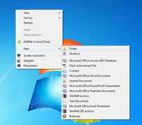 Windows 7 new folder